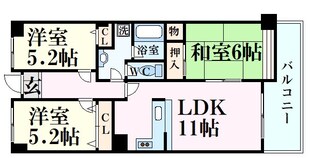 ハッピーコート芦屋の物件間取画像